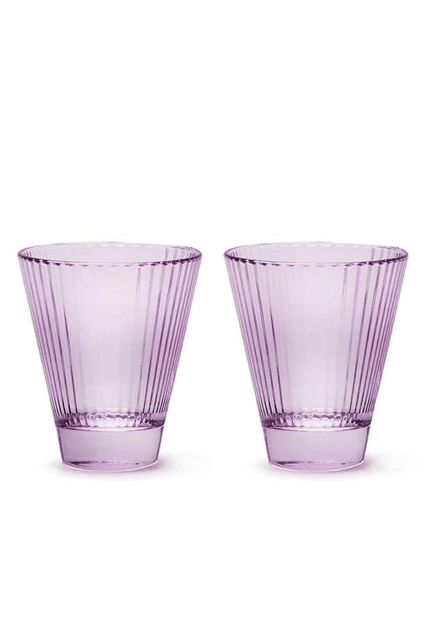 Luisa Beccaria Set Viola Di Due Bicchieri Di Vino Iside