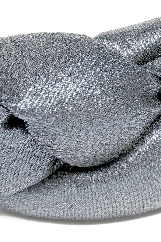 Luisa Beccaria Cerchietto intrecciato in lurex argento I Più Venduti