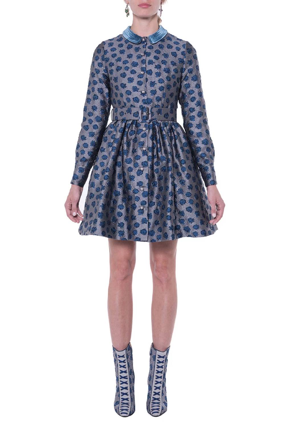 Luisa Beccaria Abito in jacquard a maniche lunghe Italia