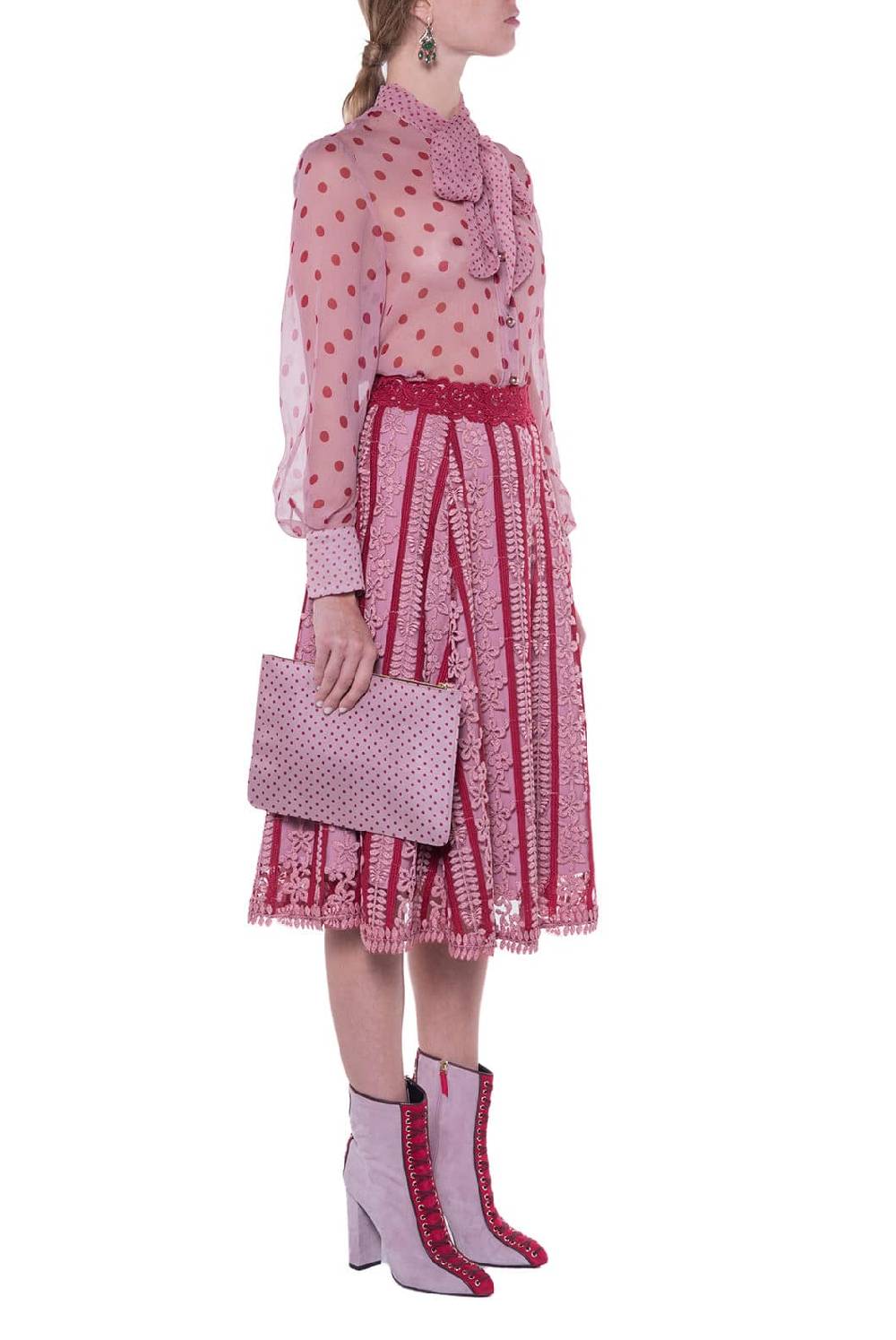 Luisa Beccaria Gonna ricamata in macramè Vendita