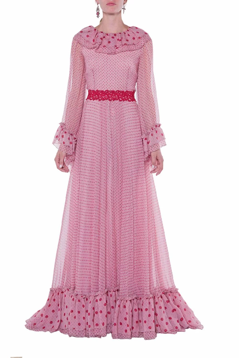 Luisa Beccaria Abito stampato in chiffon Spedizione Gratuita