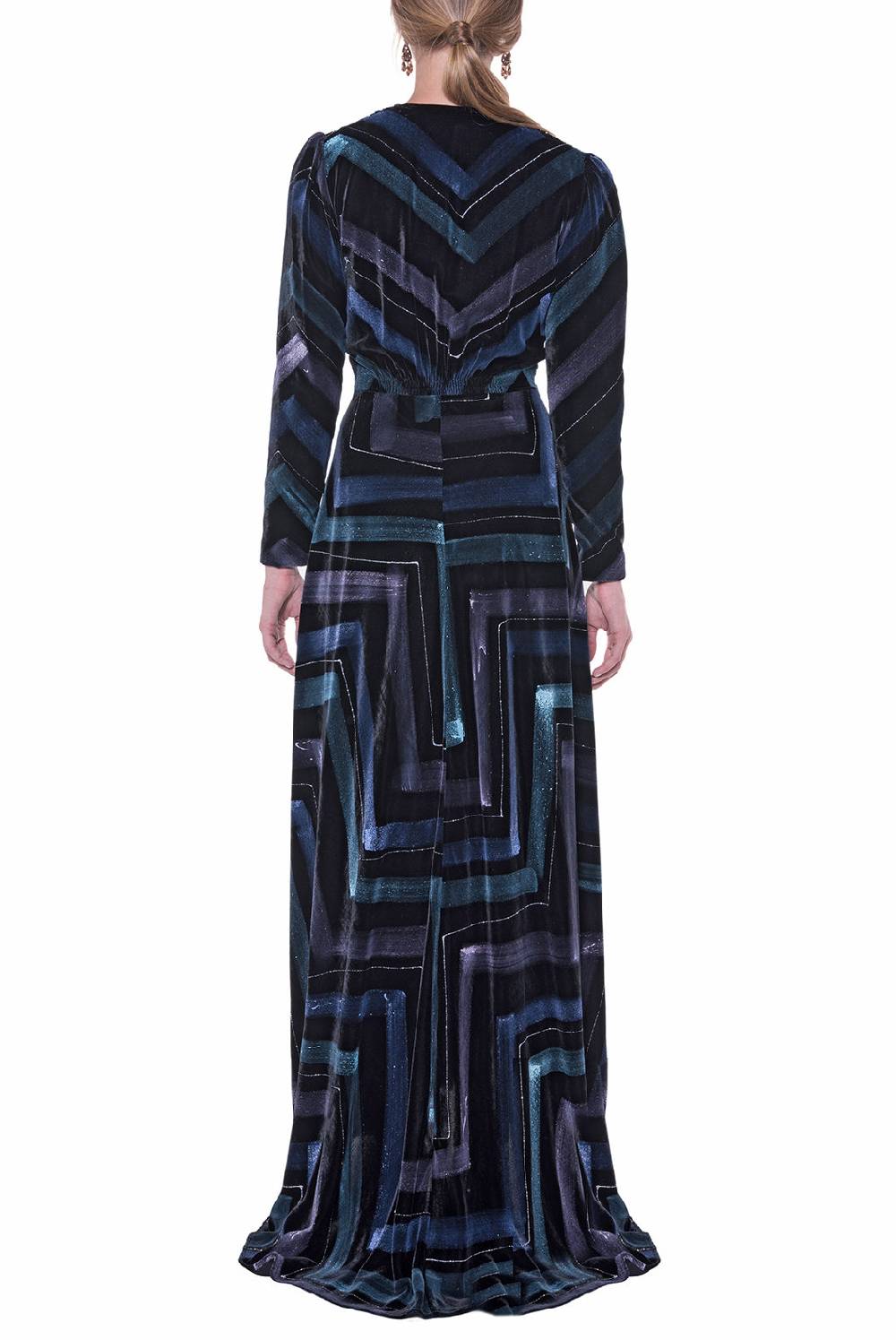 Luisa Beccaria Bottoncino Velvet Chevron Fino Al -60%