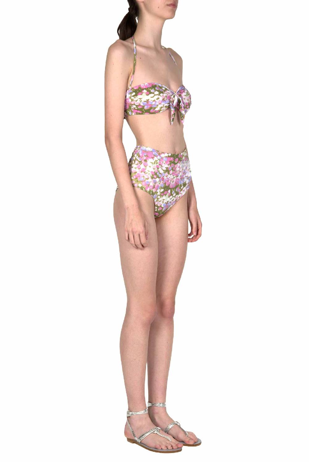 Luisa Beccaria Bikini Fascia E Slip A Vita Alta Rosa Monet Offerte