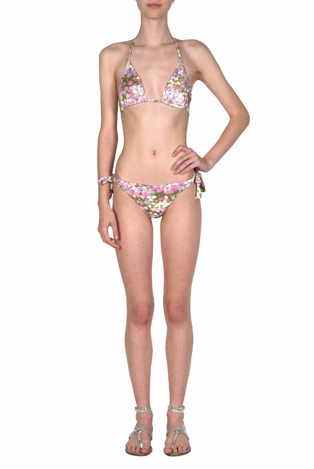 Luisa Beccaria Bikini Triangolo E Slip Rosa Monet Saldi Di Fabbrica
