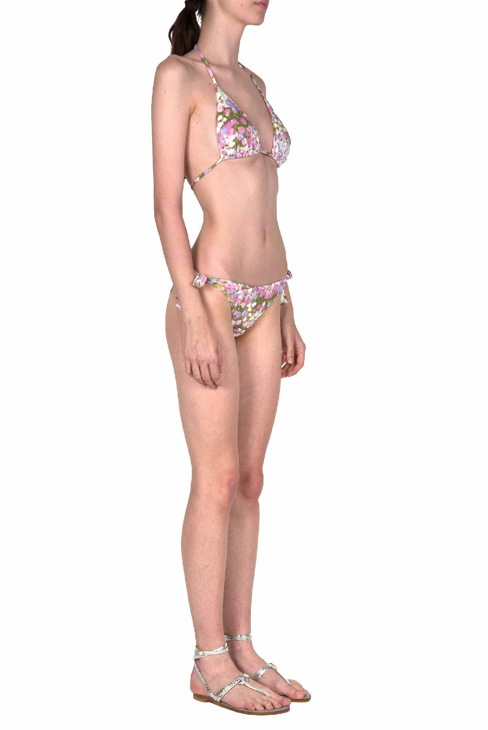 Luisa Beccaria Bikini Triangolo E Slip Rosa Monet Saldi Di Fabbrica
