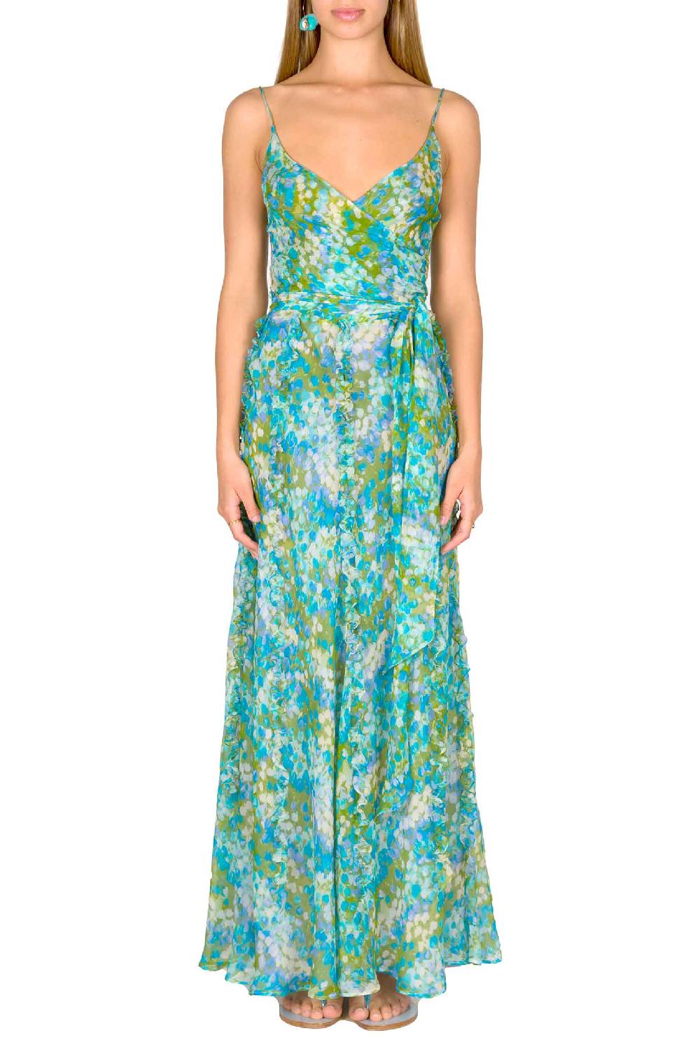 Luisa Beccaria Abito in chiffon stampato Nereida Monet Negozio