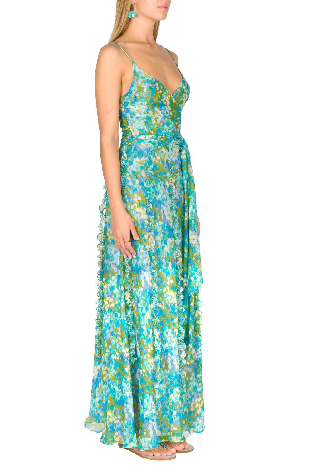 Luisa Beccaria Abito in chiffon stampato Nereida Monet Negozio