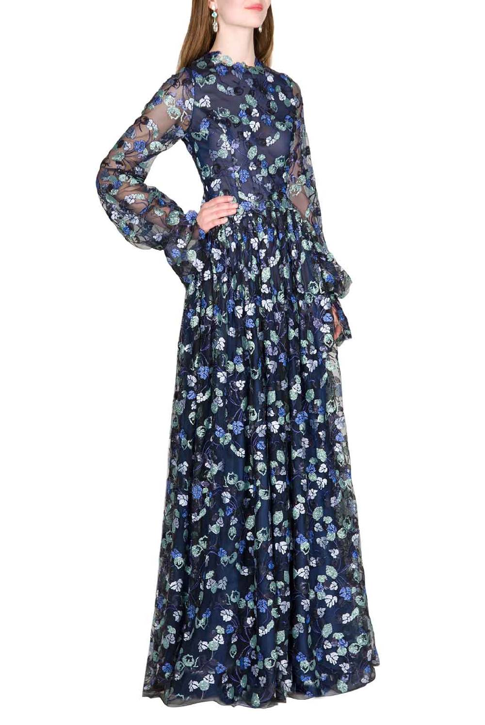 Luisa Beccaria Abito in tulle impreziosito da paillettes Nuovo