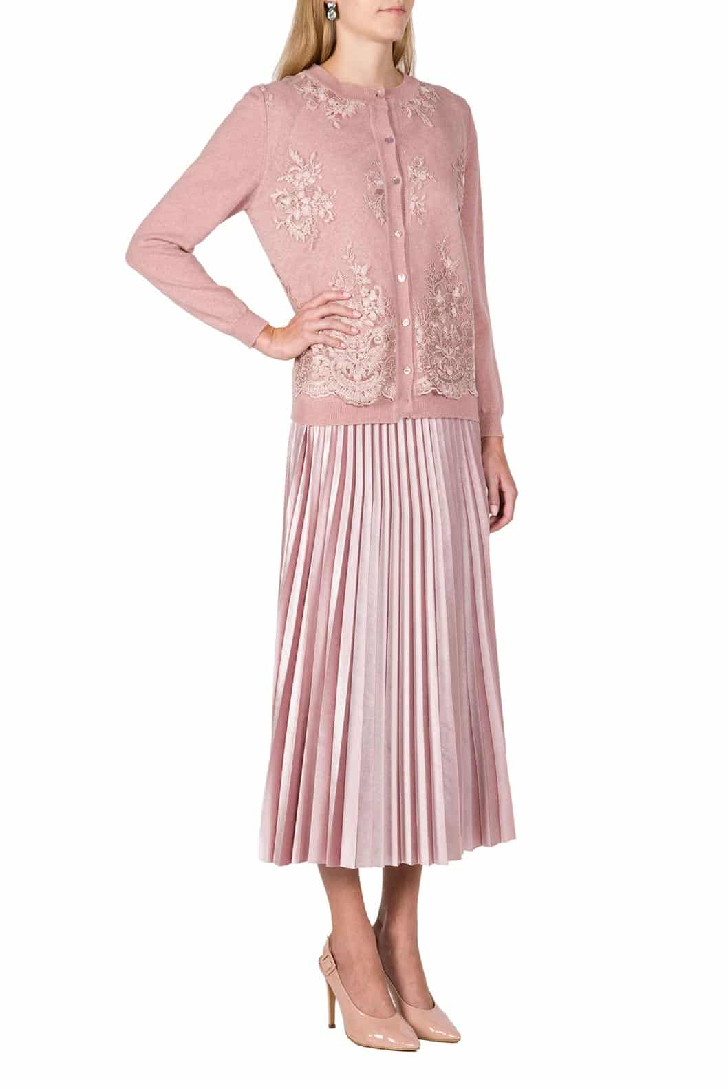 Luisa Beccaria Cardigan in lana ricamato Pezzi Unici