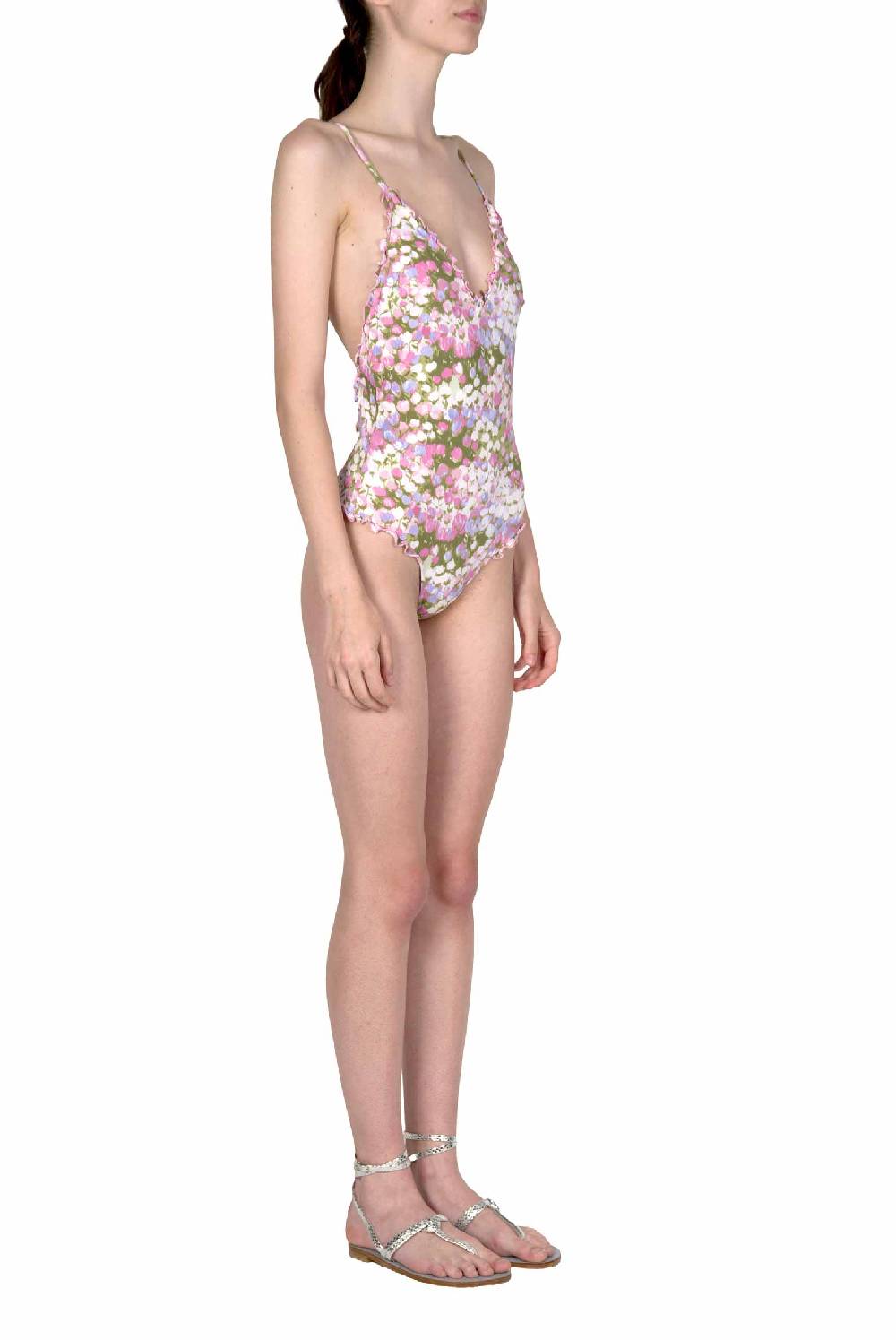 Luisa Beccaria Costume intero rosa Monet Sottocosto