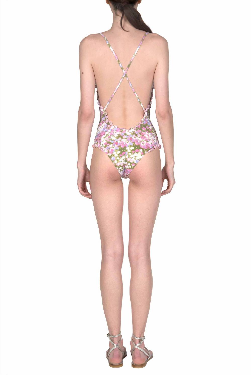 Luisa Beccaria Costume intero rosa Monet Sottocosto