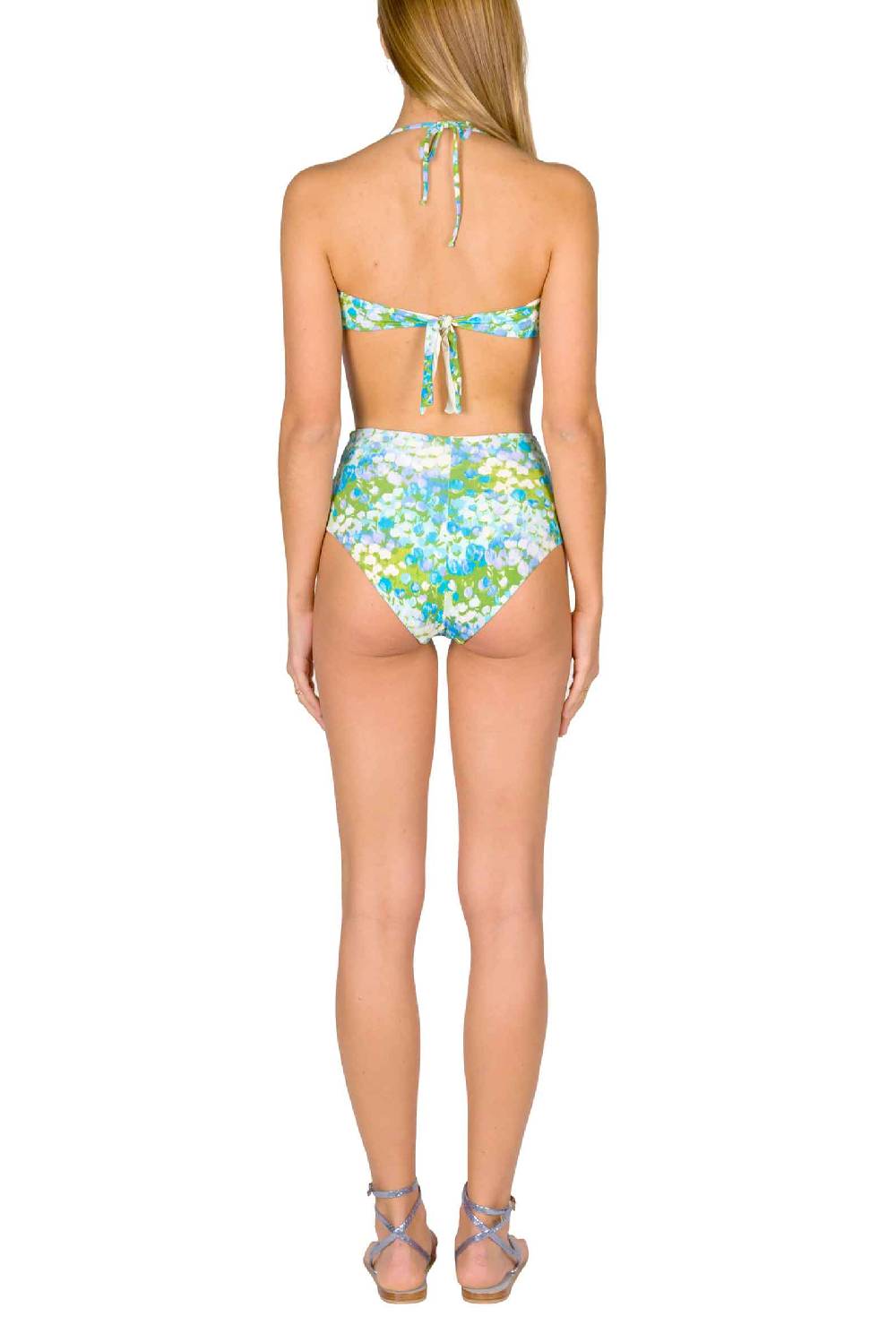Luisa Beccaria Bikini Fascia E Slip A Vita Alta Turchese Monet Economico