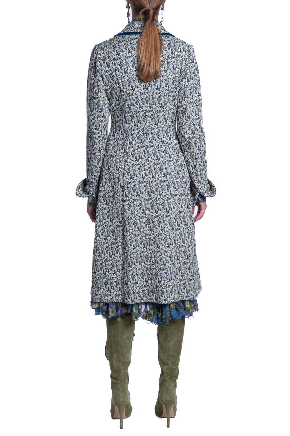 Luisa Beccaria Cappotto in micro jacquard floreale 2025