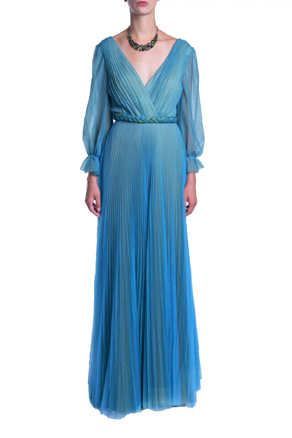 Luisa Beccaria Maxi abito in tulle plissettato Qualità