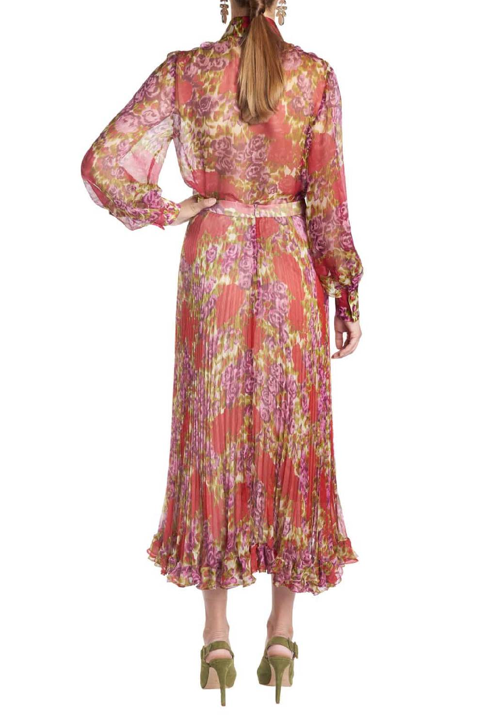 Luisa Beccaria Camicetta in chiffon di seta floreale Latest stili