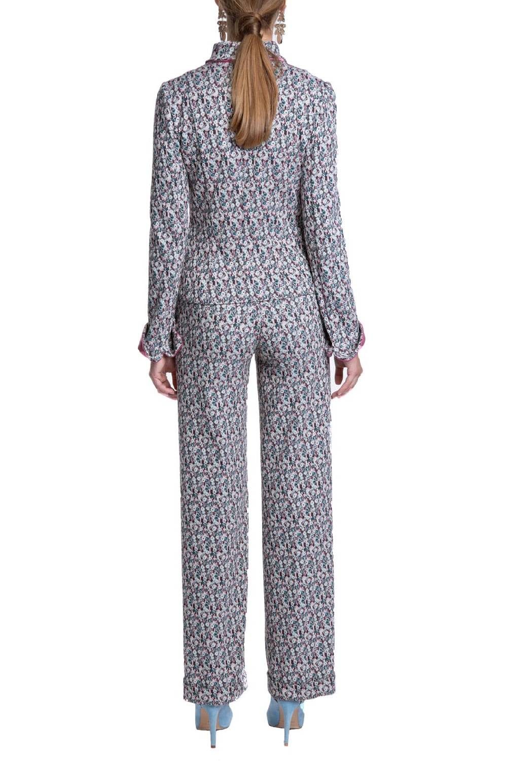 Luisa Beccaria Giacca in micro jacquard floreale Spedizione Gratuita