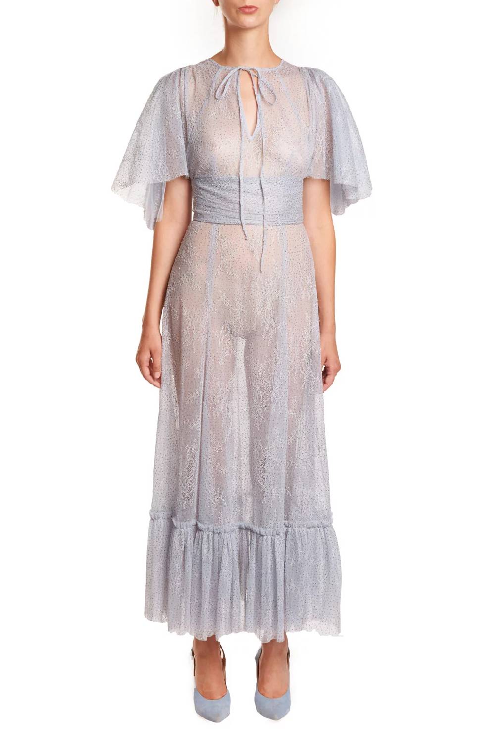 Luisa Beccaria Abito in pizzo lurex Qualità Garantita