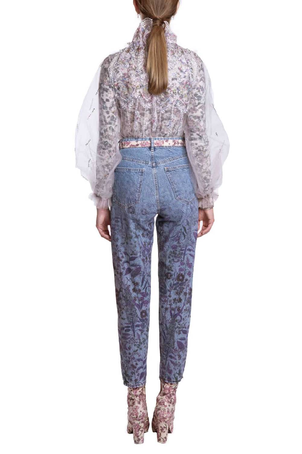 Luisa Beccaria Jeans stampati floreali Shopping Online