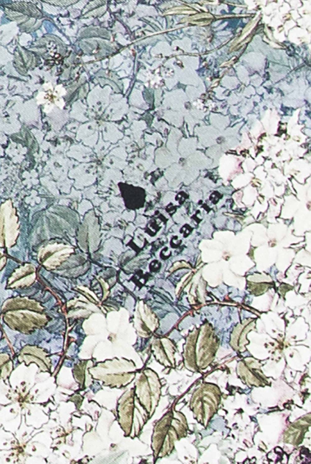 Luisa Beccaria Sciarpa in Seta Stampa Fiori Sfumato Presa