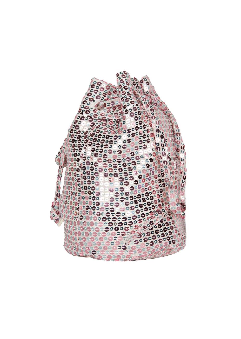 Luisa Beccaria Borsa a secchiello con paillettes Nuovo