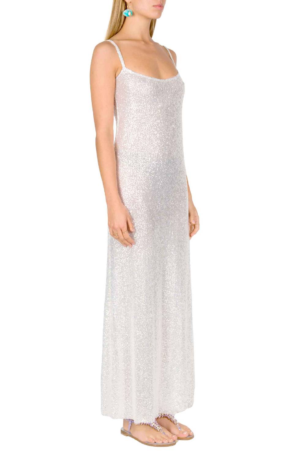 Luisa Beccaria Abito sottoveste con paillettes Italy