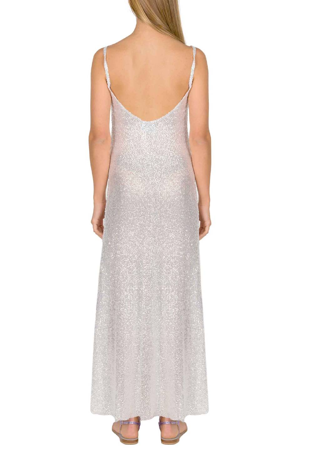 Luisa Beccaria Abito sottoveste con paillettes Italy