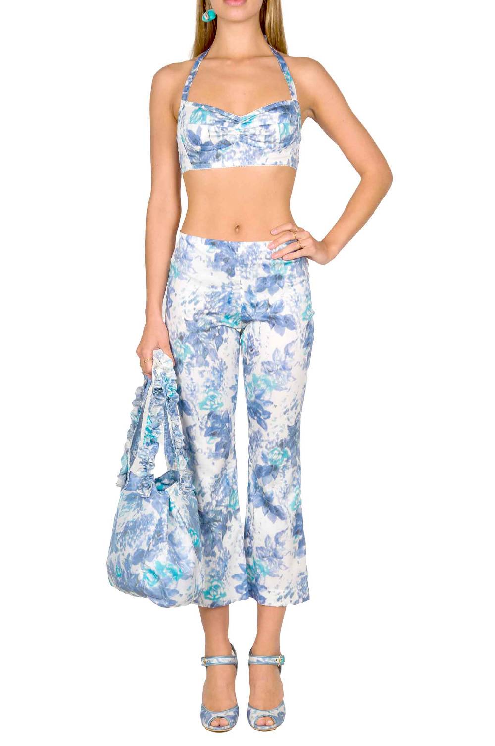Luisa Beccaria Pantaloni Capri stampati Nuovo