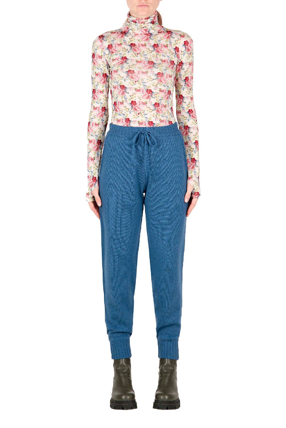 Luisa Beccaria Pantaloni in felpa di lana Presa
