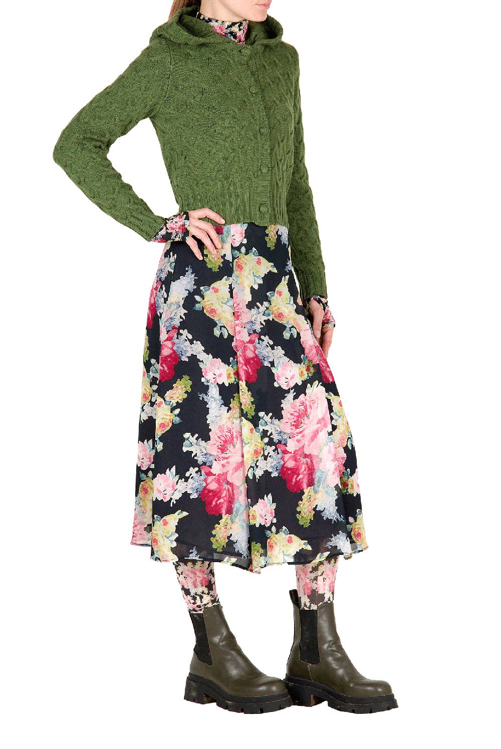 Luisa Beccaria Cardigan in lana a trecce Offerte