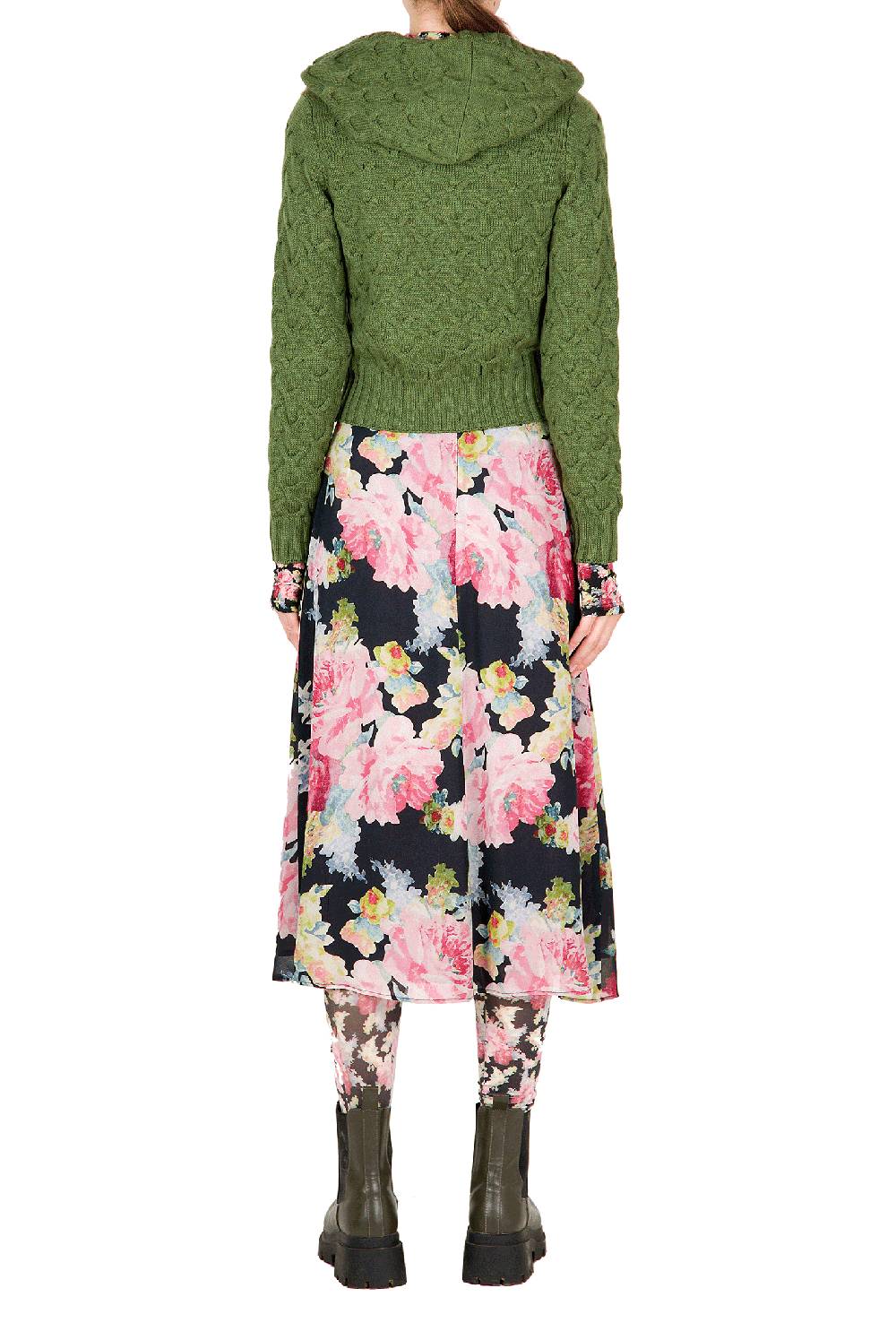 Luisa Beccaria Cardigan in lana a trecce Offerte