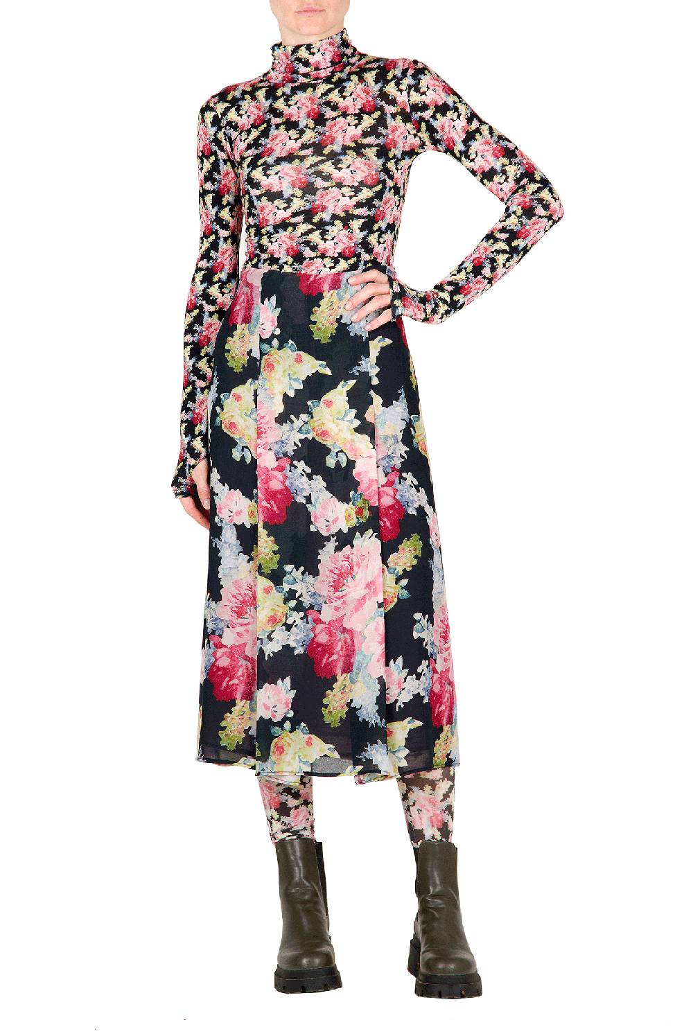 Luisa Beccaria Gonna in crepe floreale Hotsell