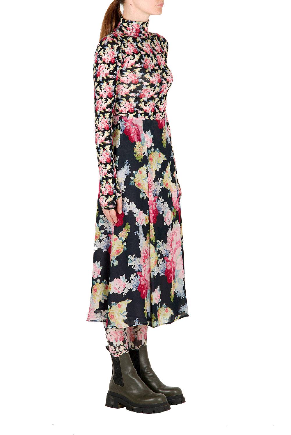 Luisa Beccaria Gonna in crepe floreale Hotsell