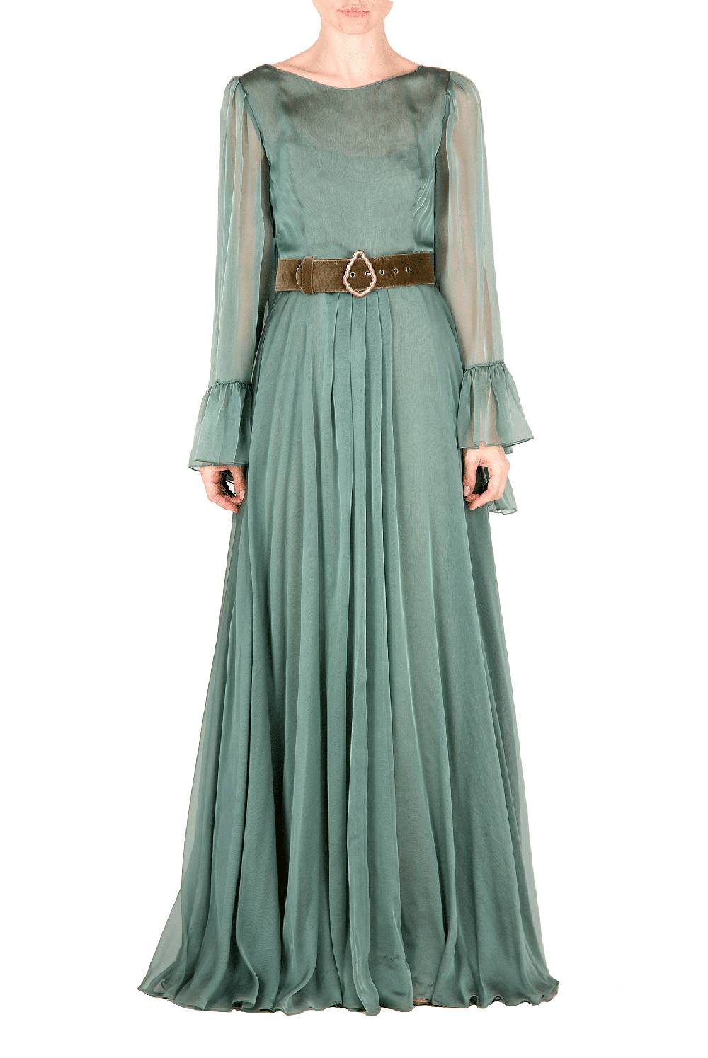 Luisa Beccaria Abito lungo in chiffon Negozio