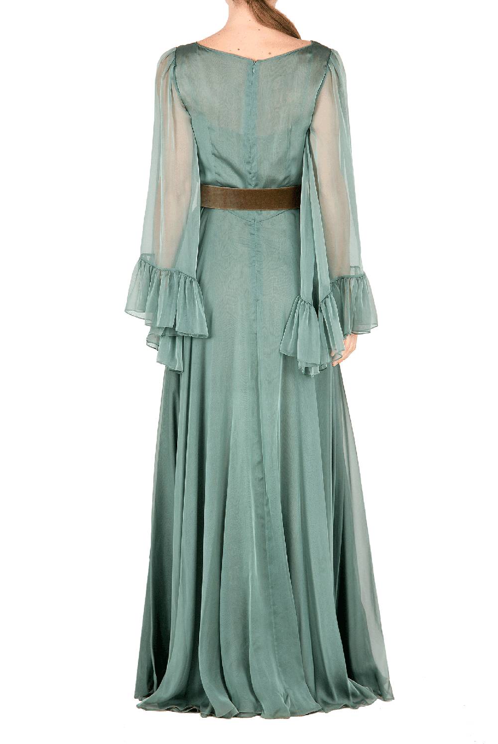 Luisa Beccaria Abito lungo in chiffon Negozio