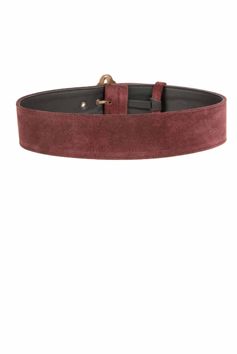 Luisa Beccaria Cintura in camoscio bordeaux 50% di sconto con spedizione gratuita