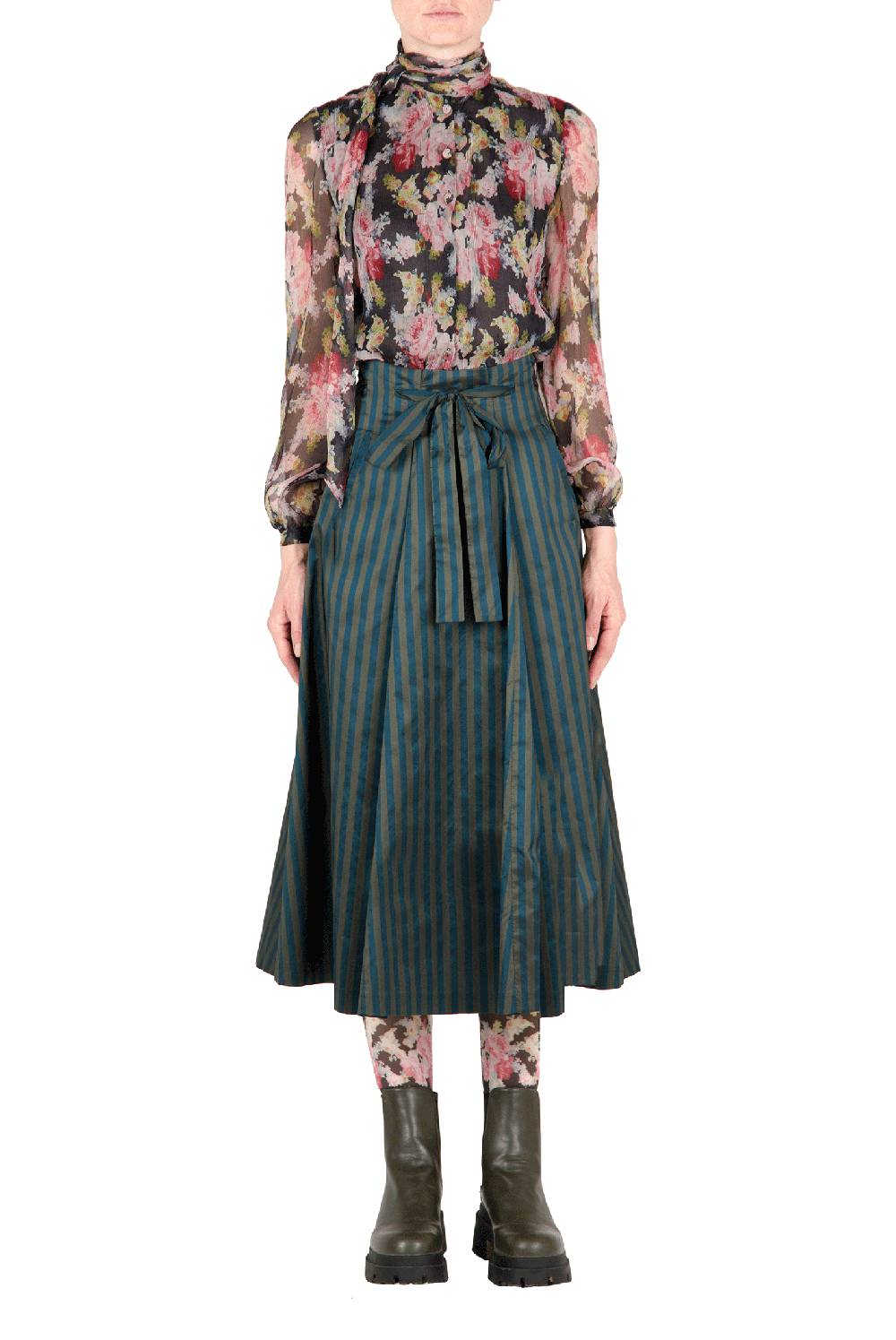 Luisa Beccaria Camicetta in chiffon floreale Promozione