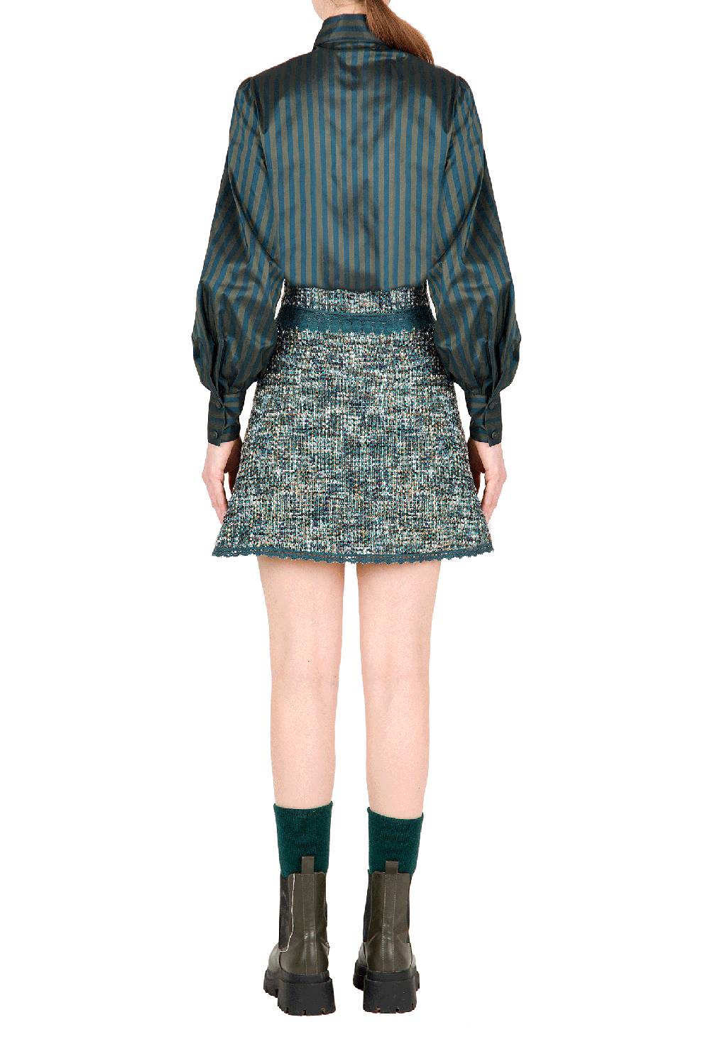 Luisa Beccaria Minigonna in tweed con pizzo Acquista Ora
