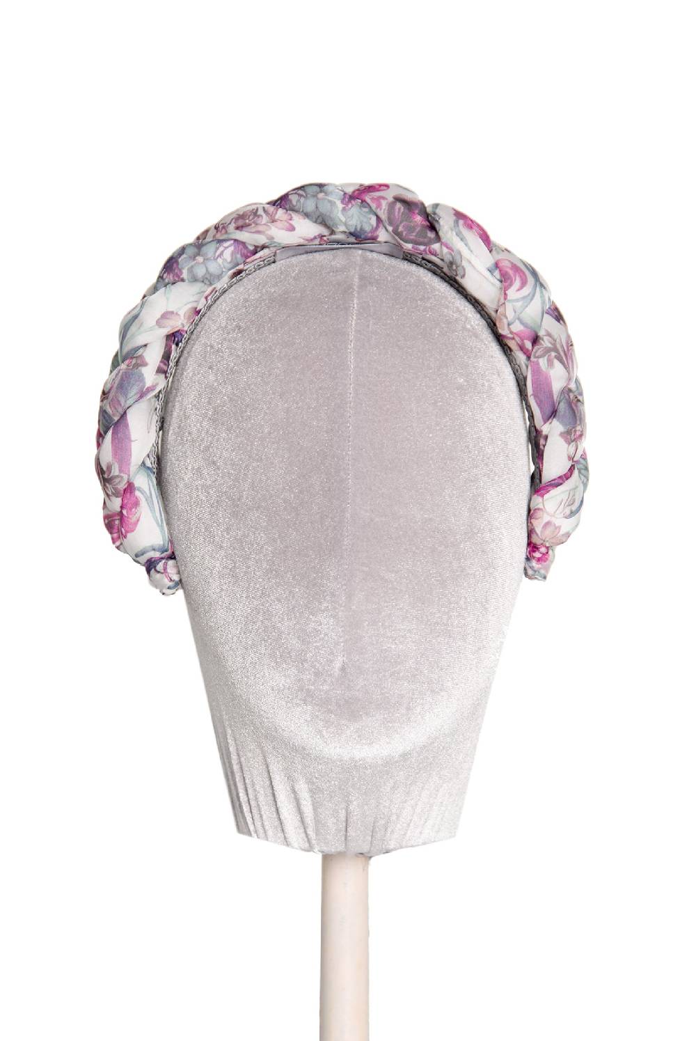 Luisa Beccaria Fascia per capelli intrecciata in chiffon di seta floreale Moda