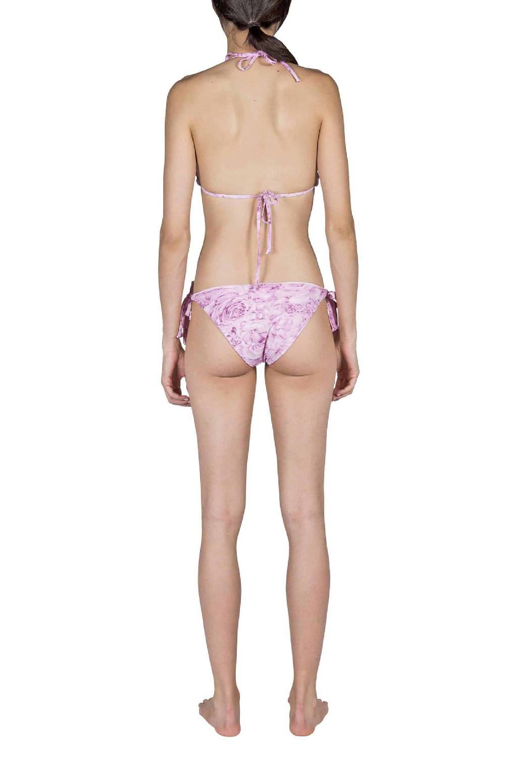 Luisa Beccaria Bikini Triangolo E Slip Rosa Rose In Linea