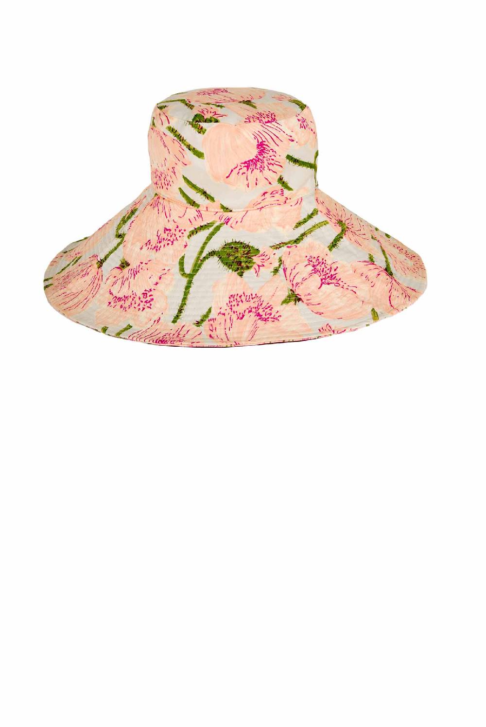 Luisa Beccaria Cappello in cotone Macro Papaveri Promozione