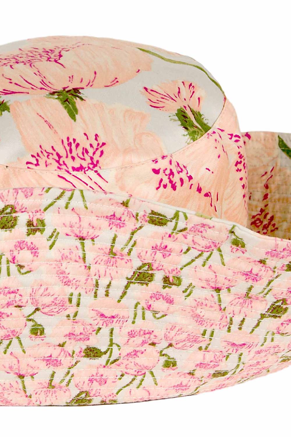 Luisa Beccaria Cappello in cotone Macro Papaveri Promozione
