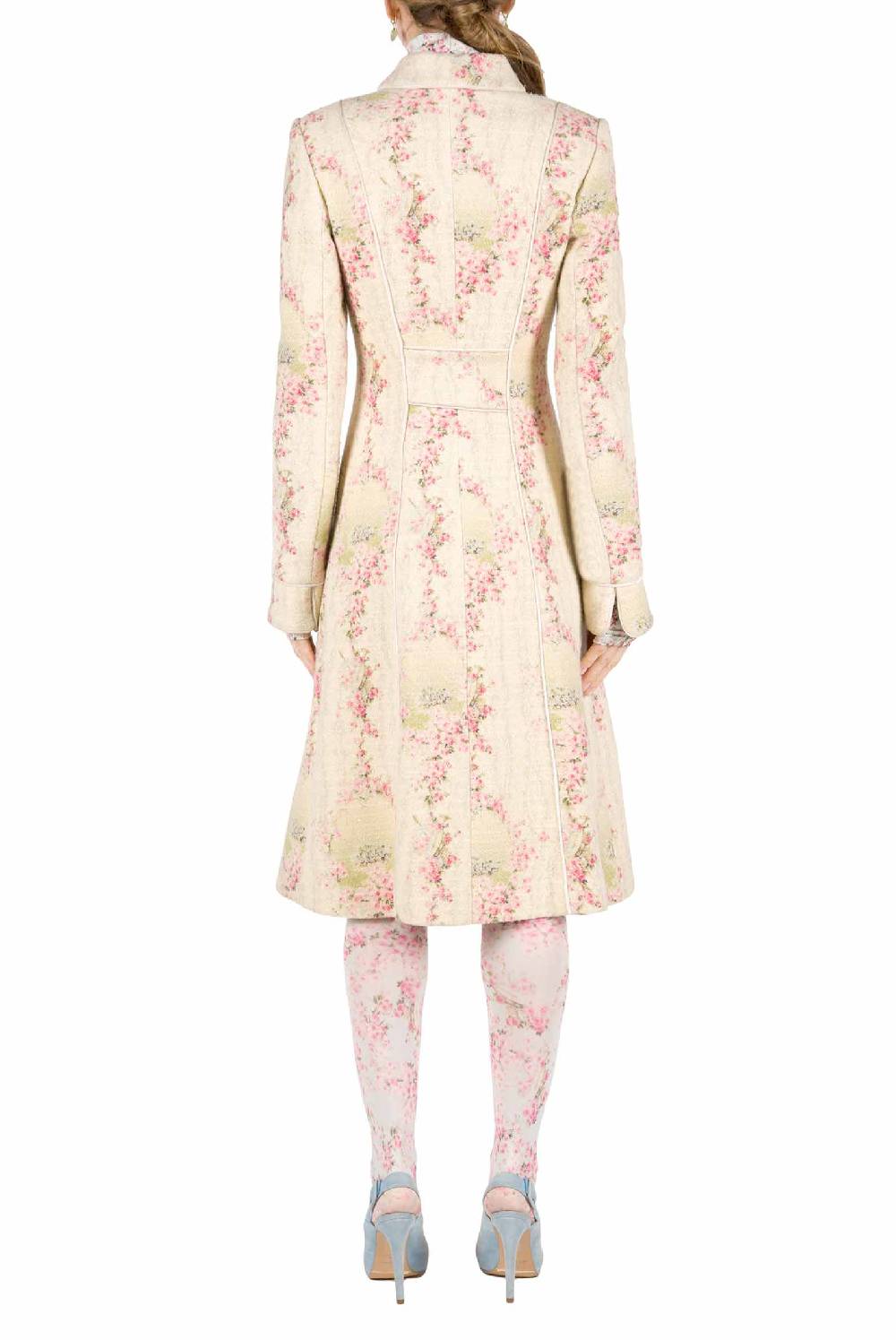 Luisa Beccaria Cappotto Cerchio Di Rose In Lana Con Lurex Online