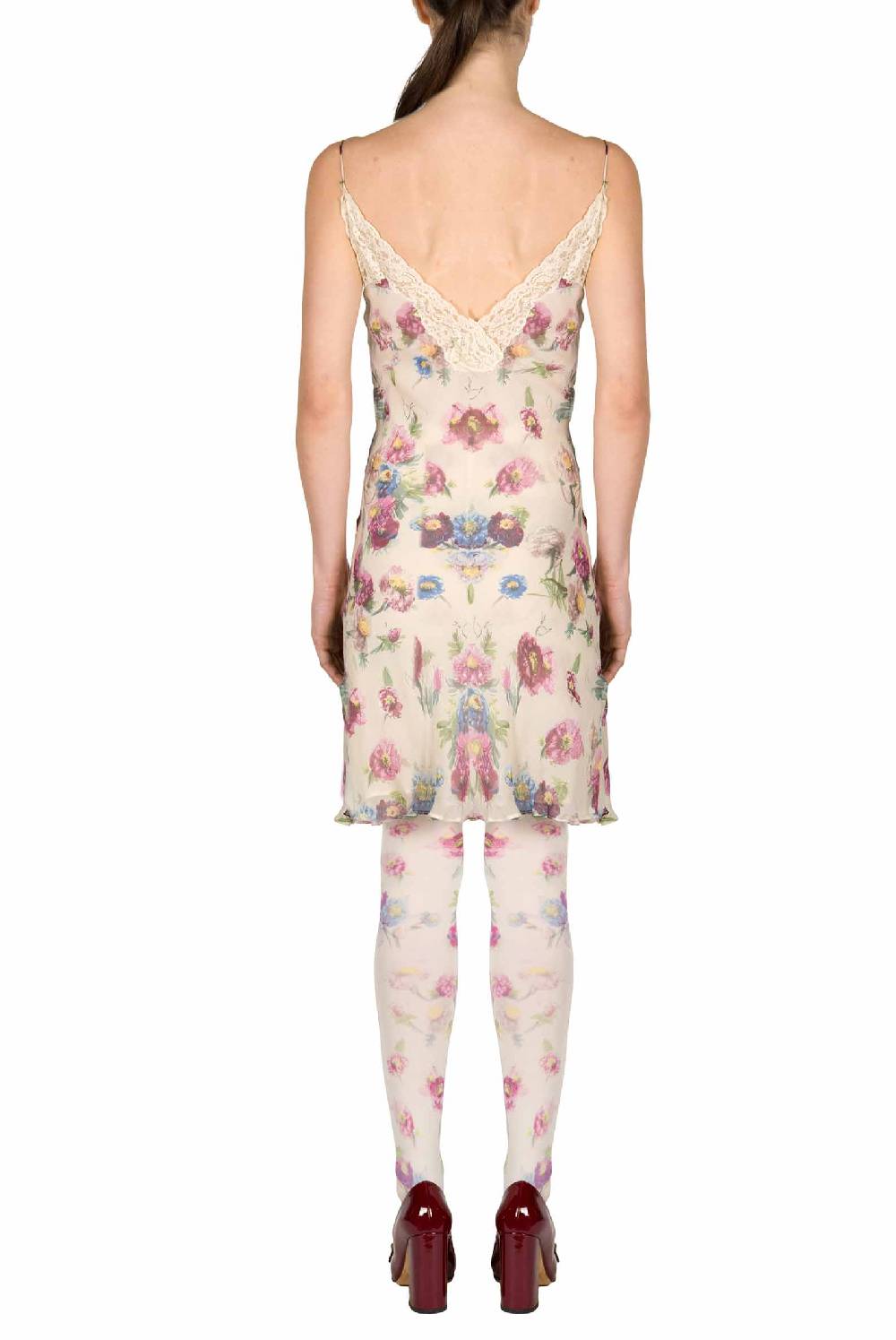 Luisa Beccaria Slipdress Macro Anemoni Con Pizzo Latest fashion