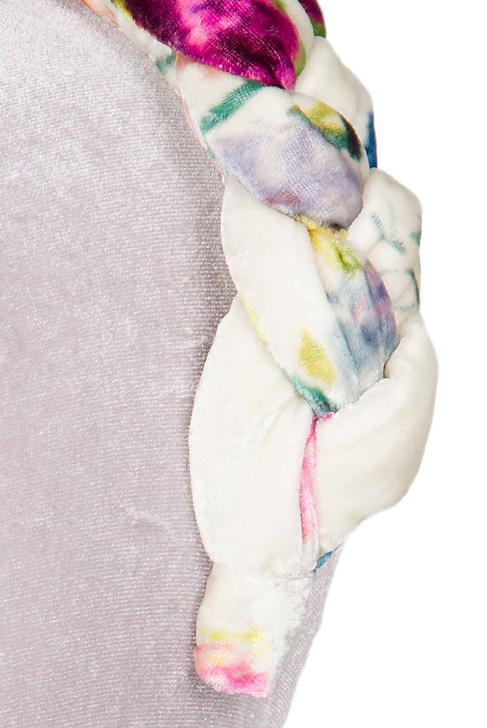 Luisa Beccaria Fascia per capelli intrecciata in velluto macro anemoni Liquidazione