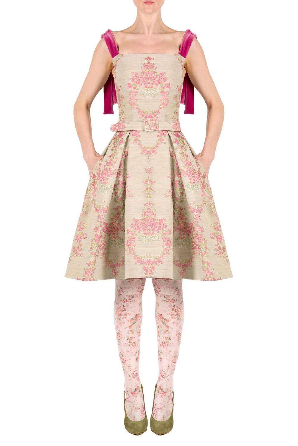 Luisa Beccaria Mini abito in broccato Fino al 60% di sconto