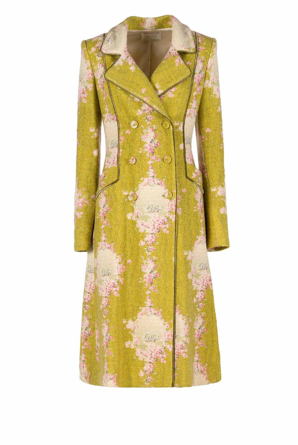 Luisa Beccaria Redingote in lana con lurex Fino al 65% di sconto