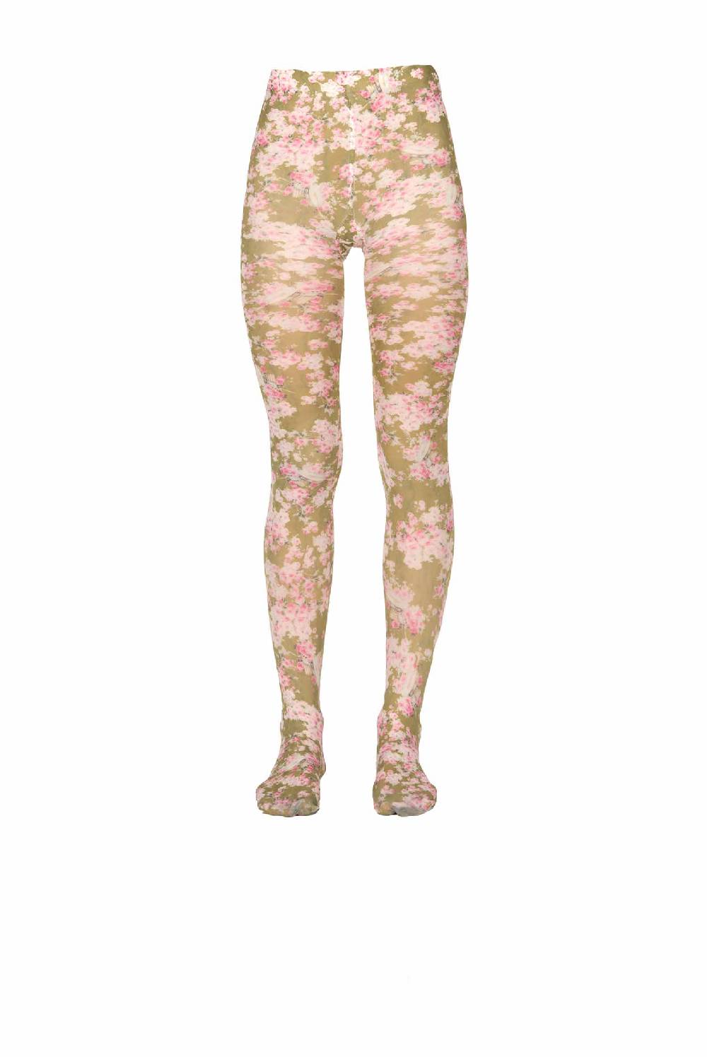 Luisa Beccaria Collant Jersey Rose Buds Verde Esporta salva