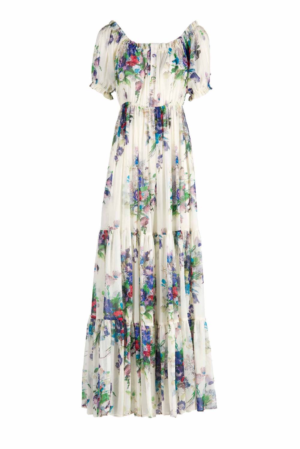 Luisa Beccaria Abito stampato con bouquet floreale Promozione