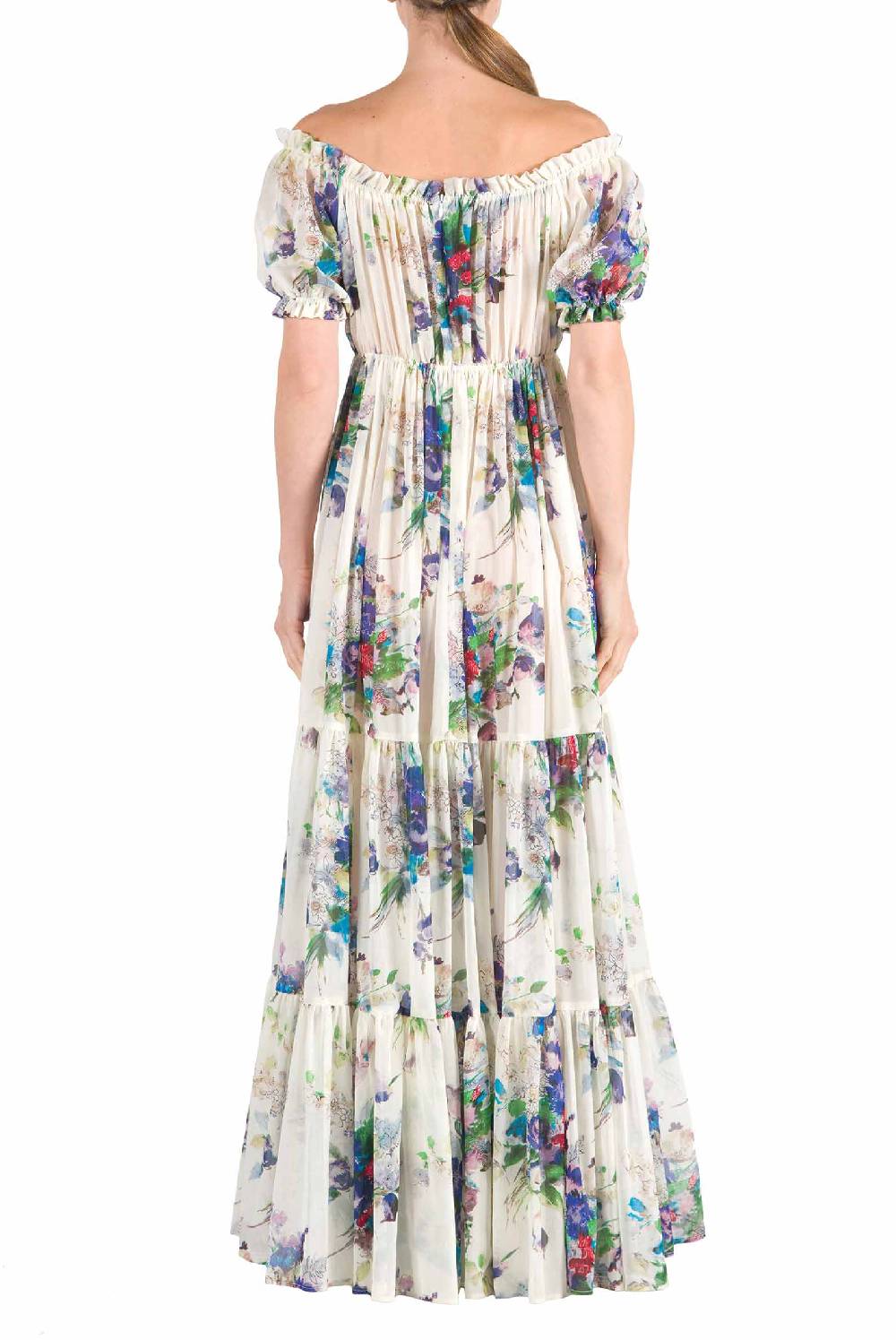 Luisa Beccaria Abito stampato con bouquet floreale Promozione