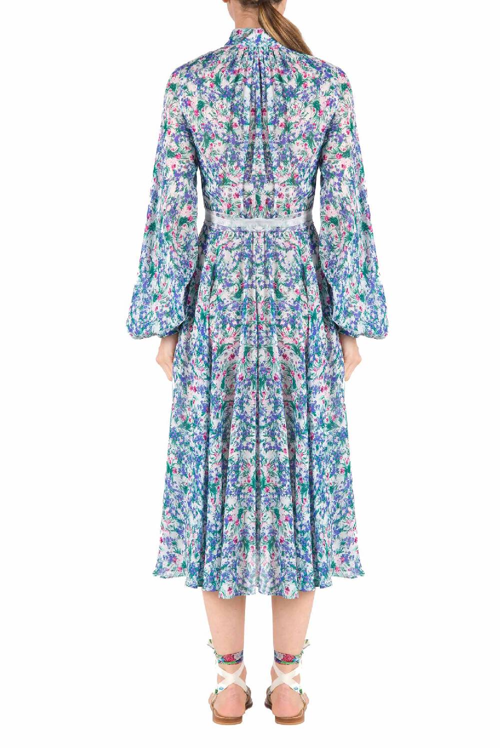 Luisa Beccaria Abito in georgette Carla Maria con stampa floreale Soddisfazione Garantita